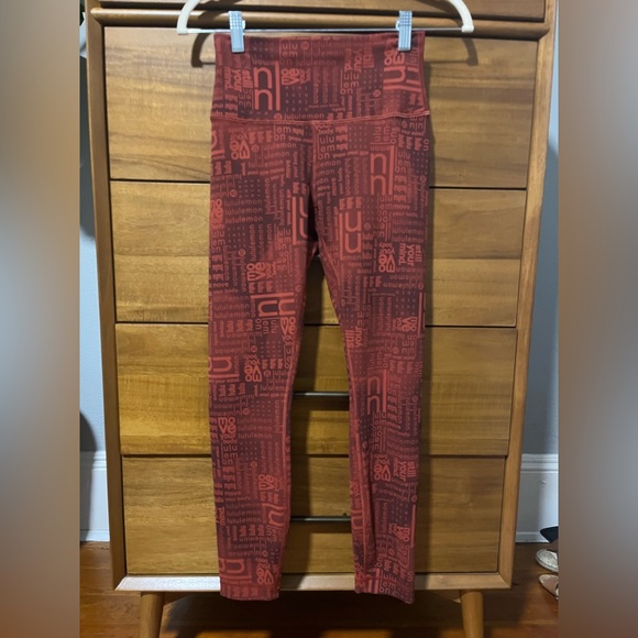 Lululemon Wunder Train Contour Fit Tight 25" Lululemon Ombre Red Multi - size 6 - Picture 6 of 10
